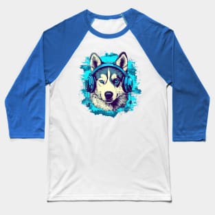 Husky DJ: Spinning Pawsome Beats Baseball T-Shirt